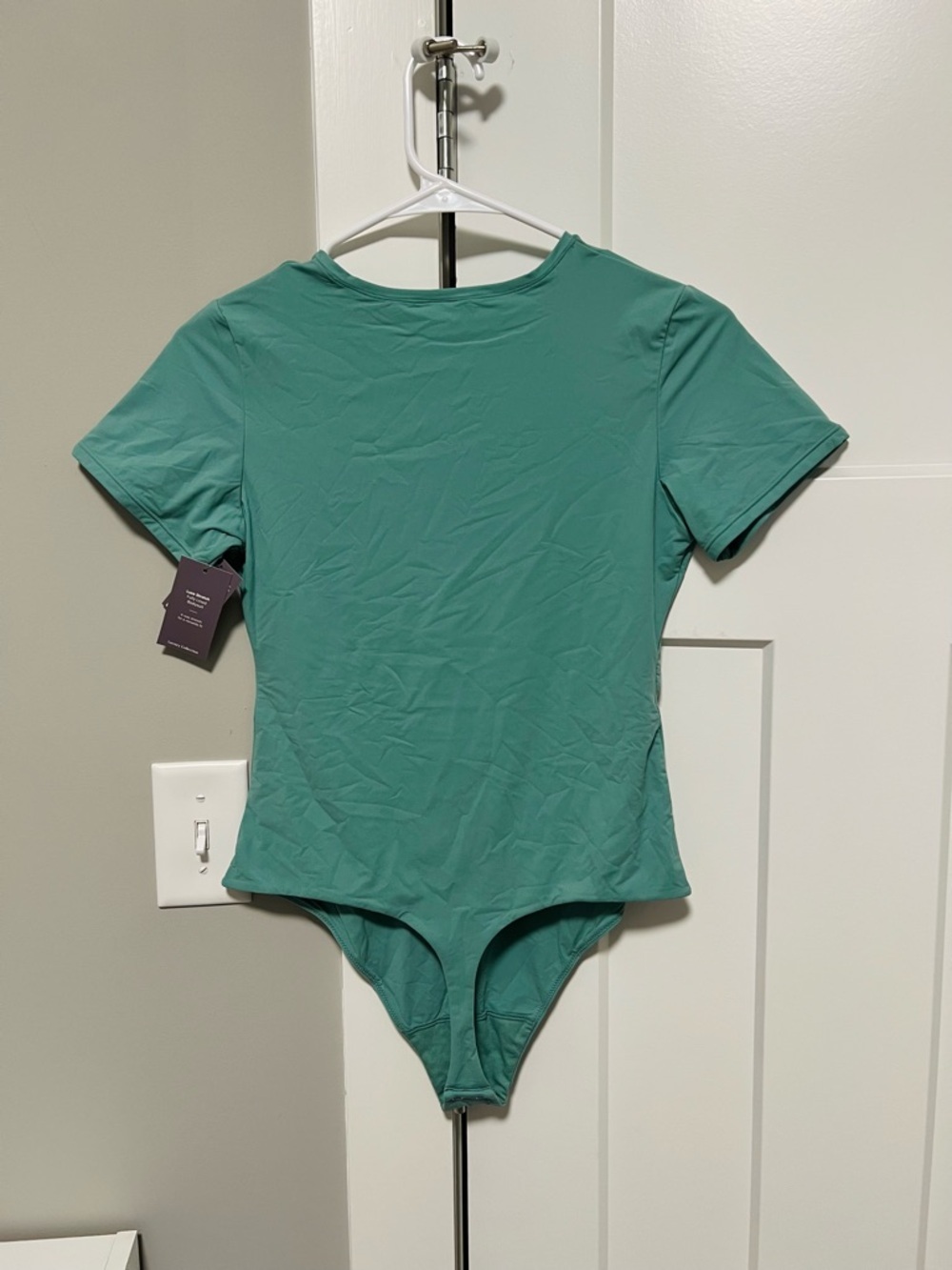 Auden Green Short Sleeve Luxury Bodysuit - Picture 4 of 5